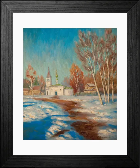 Framed Print : Spring Landscape. Artist: Vinogradov, Sergei Arsenyevich (1869-1938) Framed Print : Spring Landscape. Artist: Vinogradov, Sergei Arsenyevich (1869-1938)