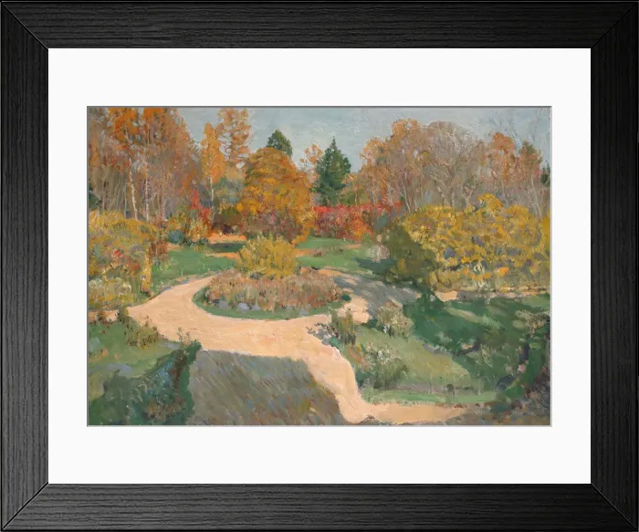 Framed Print : Garden in Autumn. Artist: Vinogradov, Sergei Arsenyevich (1869-1938) Framed Print : Garden in Autumn. Artist: Vinogradov, Sergei Arsenyevich (1869-1938)