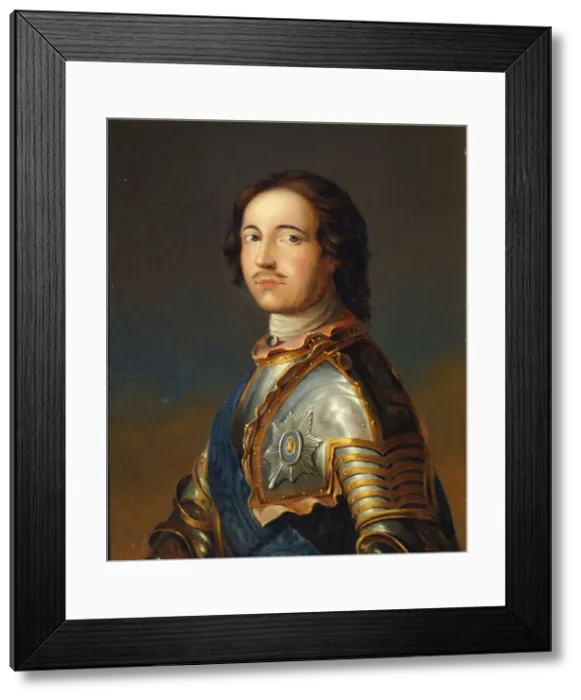 Framed Print : Portrait of Emperor Peter I the Great (1672-1725) in Knight Armour. Artist: Anonymous Framed Print : Portrait of Emperor Peter I the Great (1672-1725) in Knight Armour. Artist: Anonymous