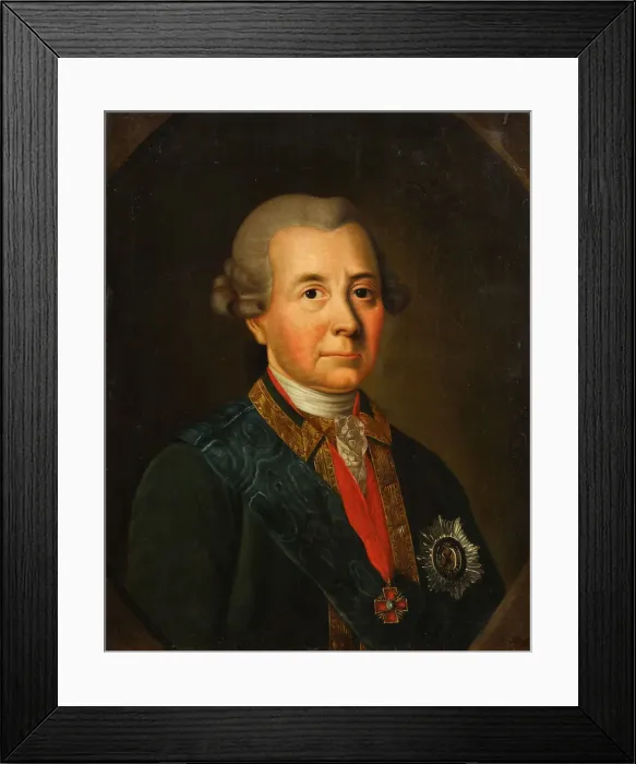 Framed Print : Portrait of Fyodor Ivanovich Wadkowski (1712-1783). Artist: Anonymous, 18th century Framed Print : Portrait of Fyodor Ivanovich Wadkowski (1712-1783). Artist: Anonymous, 18th century