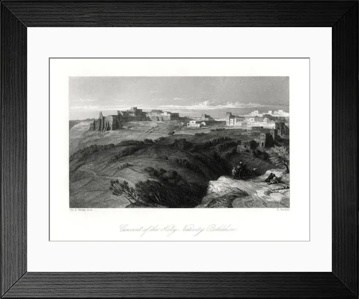 Framed Print : Convent of the Holy Nativity, Bethlehem, Palestine, 19th century. Artist: E Goodall Framed Print : Convent of the Holy Nativity, Bethlehem, Palestine, 19th century. Artist: E Goodall