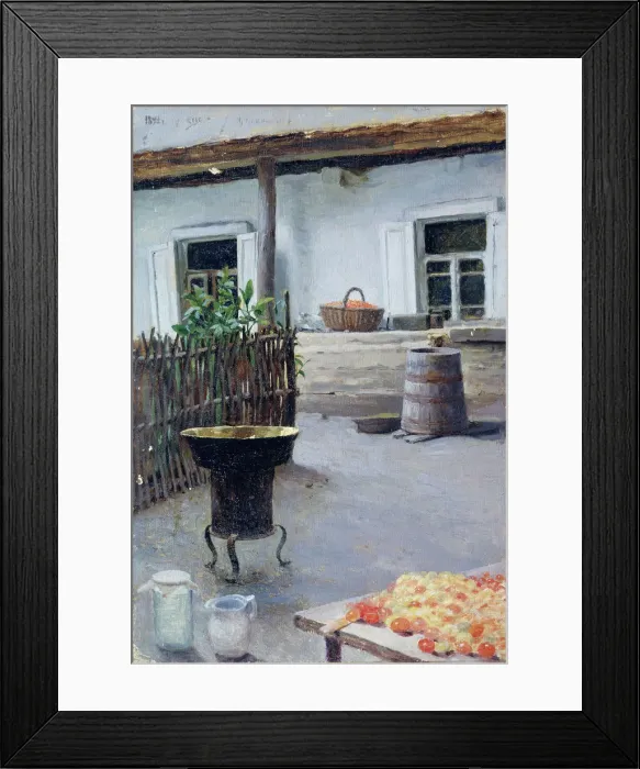 Framed Print : Jam cooking, 1892. Artist: Kalinichenko, Jakov Jakovlevich (1869-1938) Framed Print : Jam cooking, 1892. Artist: Kalinichenko, Jakov Jakovlevich (1869-1938)