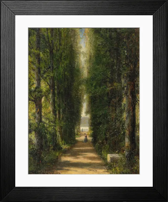 Framed Print : The Avenue, 1867. Artist: Bogolyubov, Alexei Petrovich (1824-1896) Framed Print : The Avenue, 1867. Artist: Bogolyubov, Alexei Petrovich (1824-1896)