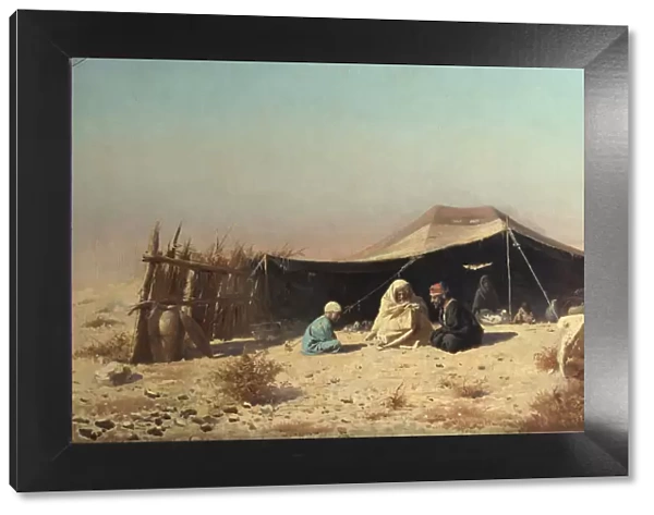 Arabs in the desert. Koran Study. Artist: Vereshchagin, Vasili Vasilyevich (1842-1904)