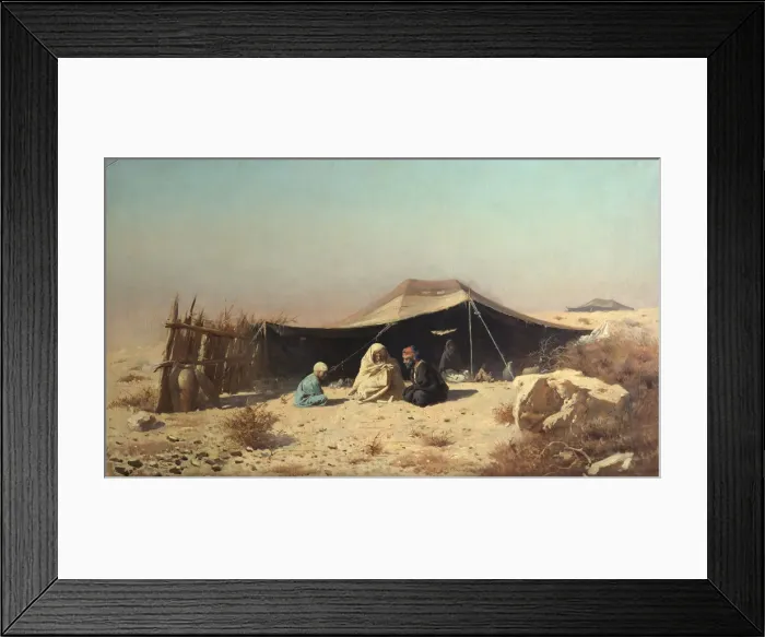 Framed Print : Arabs in the desert. Koran Study. Artist: Vereshchagin, Vasili Vasilyevich (1842-1904) Framed Print : Arabs in the desert. Koran Study. Artist: Vereshchagin, Vasili Vasilyevich (1842-1904)