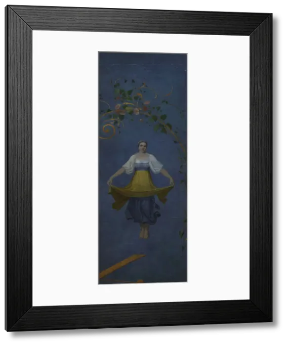 Framed Print : Country Girl on a swing. Artist: Venetsianov, Alexei Gavrilovich (1780-1847) Framed Print : Country Girl on a swing. Artist: Venetsianov, Alexei Gavrilovich (1780-1847)