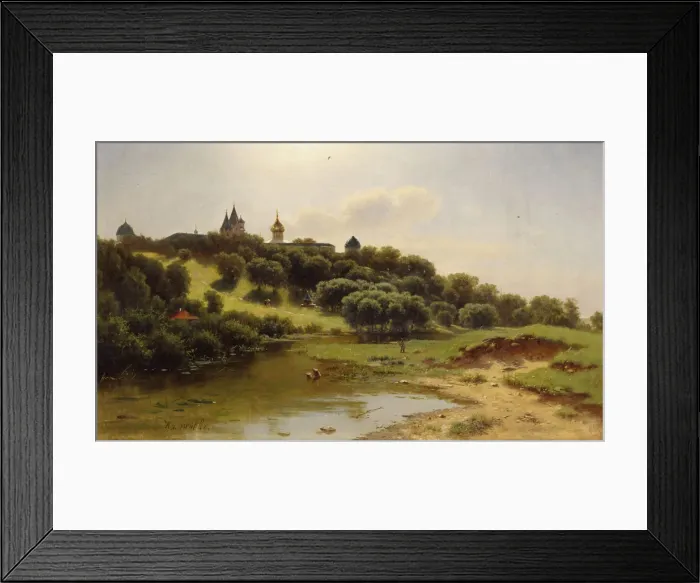 Framed Print : The Savvino-Storozhevsky Monastery near Zvenigorod, 1860. Artist: Kamenev, Lev Lyvovich (1833-1886) Framed Print : The Savvino-Storozhevsky Monastery near Zvenigorod, 1860. Artist: Kamenev, Lev Lyvovich (1833-1886)