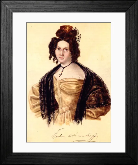 Framed Print : Portrait of Prasovya Annenkova (1800-1876), wife of Decembrist Iwan Annenkow, 1836. Artist: Bestuzhev, Nikolai Alexandrovich (1791-1855) Framed Print : Portrait of Prasovya Annenkova (1800-1876), wife of Decembrist Iwan Annenkow, 1836. Artist: Bestuzhev, Nikolai Alexandrovich (1791-1855)