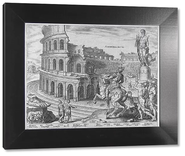 The Colosseum at Rome (from the series The Eighth Wonders of the World) After Maarten van Heemskerck, 1572. Artist: Galle, Philipp (1537-1612)