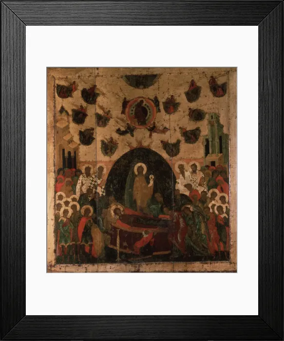 Framed Print : The Dormition of the Virgin, ca 1479. Artist: Russian icon Framed Print : The Dormition of the Virgin, ca 1479. Artist: Russian icon
