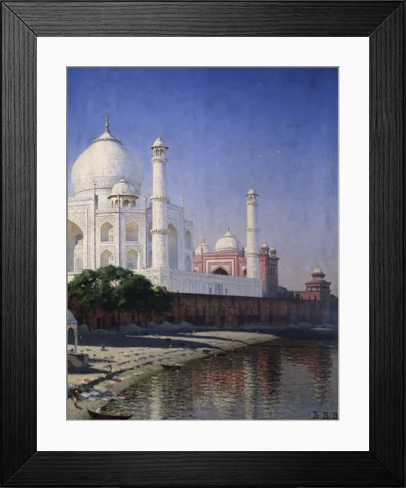 Framed Print : The Taj Mahal at Agra. Artist: Vereshchagin, Vasili Vasilyevich (1842-1904) Framed Print : The Taj Mahal at Agra. Artist: Vereshchagin, Vasili Vasilyevich (1842-1904)