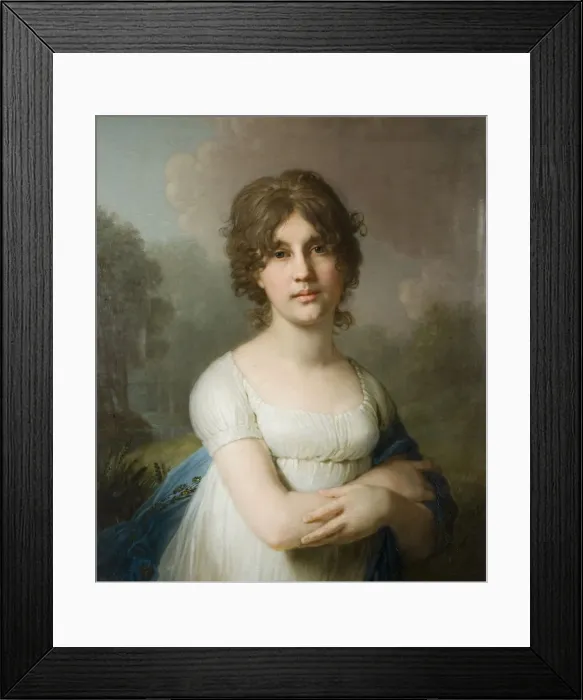 Framed Print : Portrait of Countess Yekaterina Gavriilovna Gagarina (1783-1861), 1801. Artist: Borovikovsky, Vladimir Lukich (1757-1825) Framed Print : Portrait of Countess Yekaterina Gavriilovna Gagarina (1783-1861), 1801. Artist: Borovikovsky, Vladimir Lukich (1757-1825)