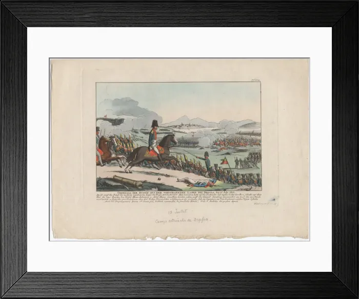 Framed Print : Russian attack from the entrenched camp at Dryssa on 15 July 1812. Artist: Campe, August Friedrich Andreas (1777-1846) Framed Print : Russian attack from the entrenched camp at Dryssa on 15 July 1812. Artist: Campe, August Friedrich Andreas (1777-1846)