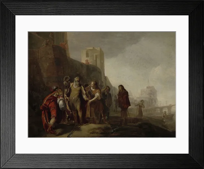 Framed Print : The Legates of Alexander the Great Investing the Gardener Abdalonymus with the Insignia of the Kingship of Sidon, 1649. Artist: Knupfer, Nicolaes (1609-1655) Framed Print : The Legates of Alexander the Great Investing the Gardener Abdalonymus with the Insignia of the Kingship of Sidon, 1649. Artist: Knupfer, Nicolaes (1609-1655)