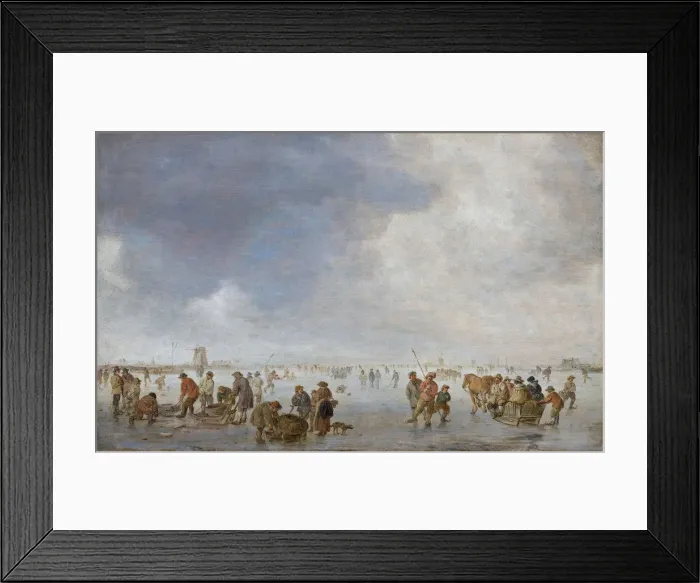 Framed Print : Winter Scene on the Ice. Artist: Goyen, Jan Josefsz, van (1596-1656) Framed Print : Winter Scene on the Ice. Artist: Goyen, Jan Josefsz, van (1596-1656)