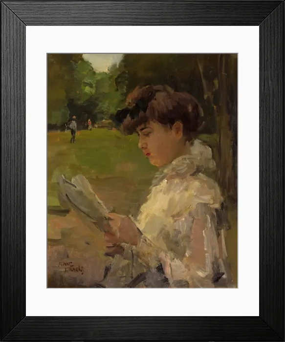 Framed Print : Girl reading, c. 1906. Artist: Israels, Isaac (1865-1934) Framed Print : Girl reading, c. 1906. Artist: Israels, Isaac (1865-1934)