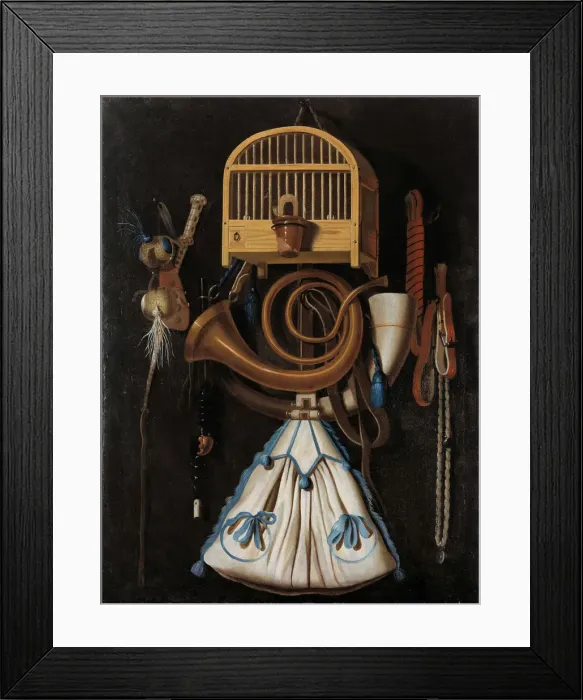 Framed Print : Hunting gear, 1661. Artist: Leemans (1631-1673) Framed Print : Hunting gear, 1661. Artist: Leemans (1631-1673)