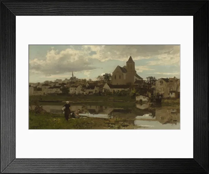 Framed Print : View at Montigny-sur-Loing, 1870. Artist: Maris, Jacob (1837-1899) Framed Print : View at Montigny-sur-Loing, 1870. Artist: Maris, Jacob (1837-1899)