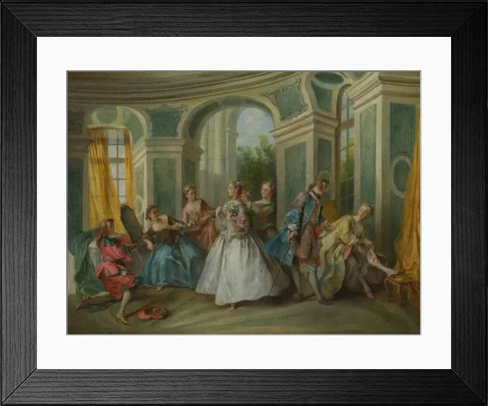 Framed Print : The Four Ages of Man: Youth, ca 1735. Artist: Lancret, Nicolas (1690-1743) Framed Print : The Four Ages of Man: Youth, ca 1735. Artist: Lancret, Nicolas (1690-1743)