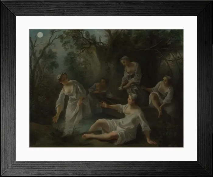 Framed Print : The Four Times of Day: Evening, c. 1740. Artist: Lancret, Nicolas (1690-1743) Framed Print : The Four Times of Day: Evening, c. 1740. Artist: Lancret, Nicolas (1690-1743)