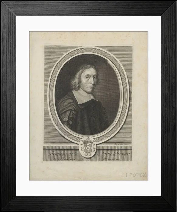 Framed Print : Portrait of Francois de La Mothe le Vayer (1588-1672), ca. 1695. Artist: Lubin, Jacques (1637-?) Framed Print : Portrait of Francois de La Mothe le Vayer (1588-1672), ca. 1695. Artist: Lubin, Jacques (1637-?)
