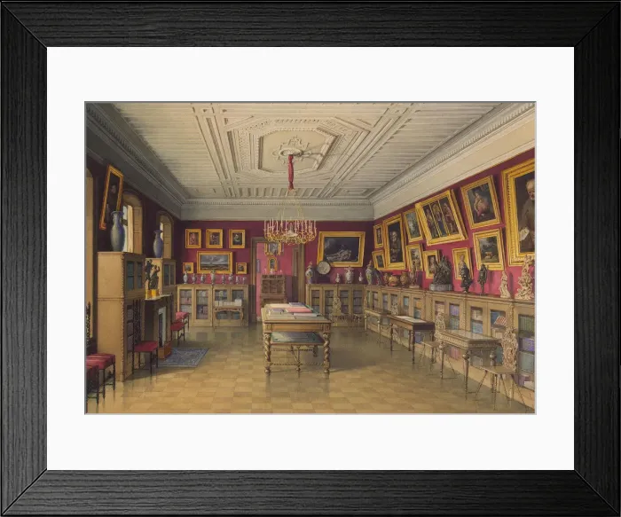 Framed Print : The Stroganov Palace in Saint Petersburg. Library, 1865. Artist: Mayblum, Jules (19th century) Framed Print : The Stroganov Palace in Saint Petersburg. Library, 1865. Artist: Mayblum, Jules (19th century)
