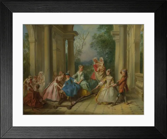 Framed Print : The Four Ages of Man: Childhood, ca 1735. Artist: Lancret, Nicolas (1690-1743) Framed Print : The Four Ages of Man: Childhood, ca 1735. Artist: Lancret, Nicolas (1690-1743)
