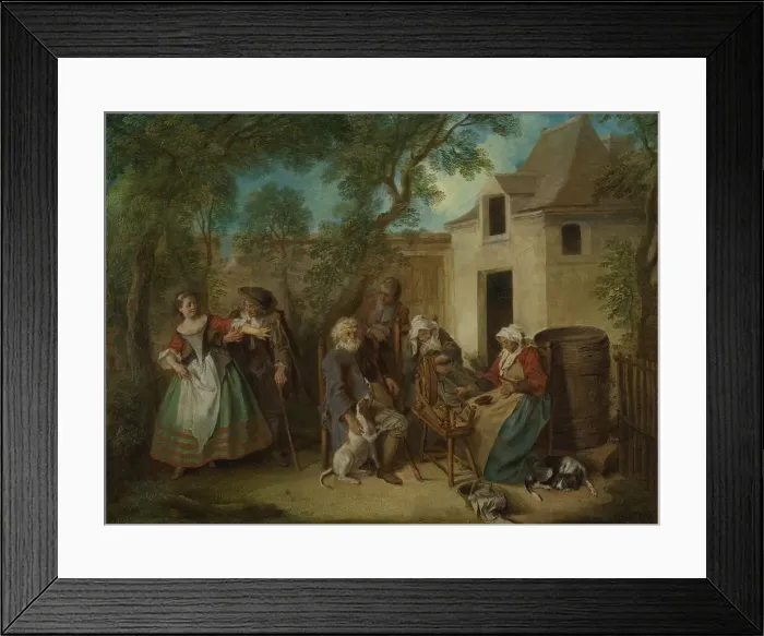 Framed Print : The Four Ages of Man: Old Age, ca 1735. Artist: Lancret, Nicolas (1690-1743) Framed Print : The Four Ages of Man: Old Age, ca 1735. Artist: Lancret, Nicolas (1690-1743)