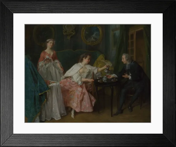 Framed Print : The Four Times of Day: Morning, c. 1740. Artist: Lancret, Nicolas (1690-1743) Framed Print : The Four Times of Day: Morning, c. 1740. Artist: Lancret, Nicolas (1690-1743)