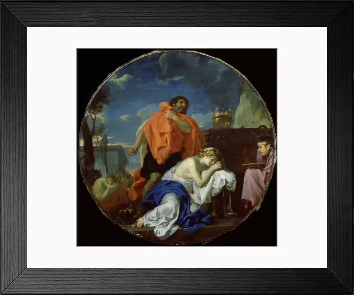 Framed Print : Jephthahs Sacrifice. Artist: Le Brun, Charles (1619-1690) Framed Print : Jephthahs Sacrifice. Artist: Le Brun, Charles (1619-1690)