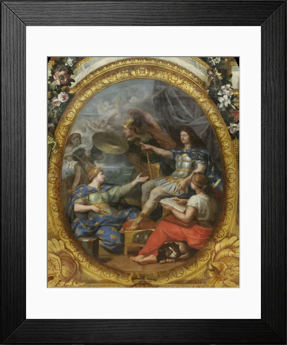 Framed Print : Order restored in the Kingdoms finances, 1662, 1680s. Artist: Le Brun, Charles (1619-1690) Framed Print : Order restored in the Kingdoms finances, 1662, 1680s. Artist: Le Brun, Charles (1619-1690)