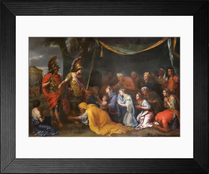 Framed Print : The Queens of Persia at the feet of Alexander (The Tent of Darius), 1661. Artist: Le Brun, Charles (1619-1690) Framed Print : The Queens of Persia at the feet of Alexander (The Tent of Darius), 1661. Artist: Le Brun, Charles (1619-1690)