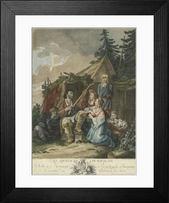 Framed Print : The Balalaika Player, 1765. Artist: Le Prince, Jean-Baptiste (1734-1781) Framed Print : The Balalaika Player, 1765. Artist: Le Prince, Jean-Baptiste (1734-1781)