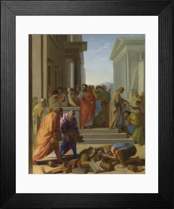 Framed Print : Saint Paul preaching at Ephesus, 1649. Artist: Le Sueur, Eustache (1617-1655) Framed Print : Saint Paul preaching at Ephesus, 1649. Artist: Le Sueur, Eustache (1617-1655)