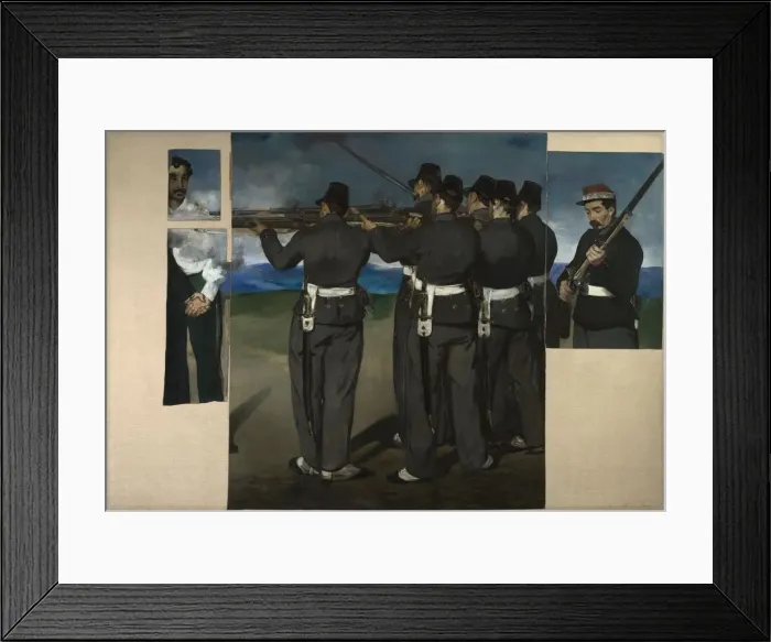 Framed Print : The Execution of Maximilian of Mexico, c. 1868. Artist: Manet, Edouard (1832-1883)