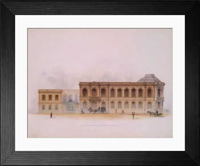 Framed Print : The Stroganov Palace in Saint Petersburg. Facade, 1863. Artist: Mayblum, Jules (19th century) Framed Print : The Stroganov Palace in Saint Petersburg. Facade, 1863. Artist: Mayblum, Jules (19th century)