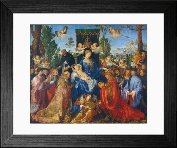 Framed Print : The Feast of the Rose Garlands, 1506. Artist: Durer, Albrecht (1471-1528) Framed Print : The Feast of the Rose Garlands, 1506. Artist: Durer, Albrecht (1471-1528)