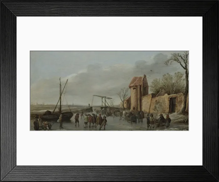 Framed Print : A Scene on the Ice, 1627. Artist: Goyen, Jan Josefsz, van (1596-1656) Framed Print : A Scene on the Ice, 1627. Artist: Goyen, Jan Josefsz, van (1596-1656)