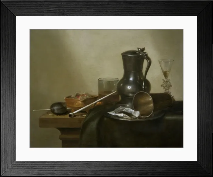 Framed Print : Tobacco Still Life, 1637. Artist: Heda, Willem Claesz (1594-1680) Framed Print : Tobacco Still Life, 1637. Artist: Heda, Willem Claesz (1594-1680)