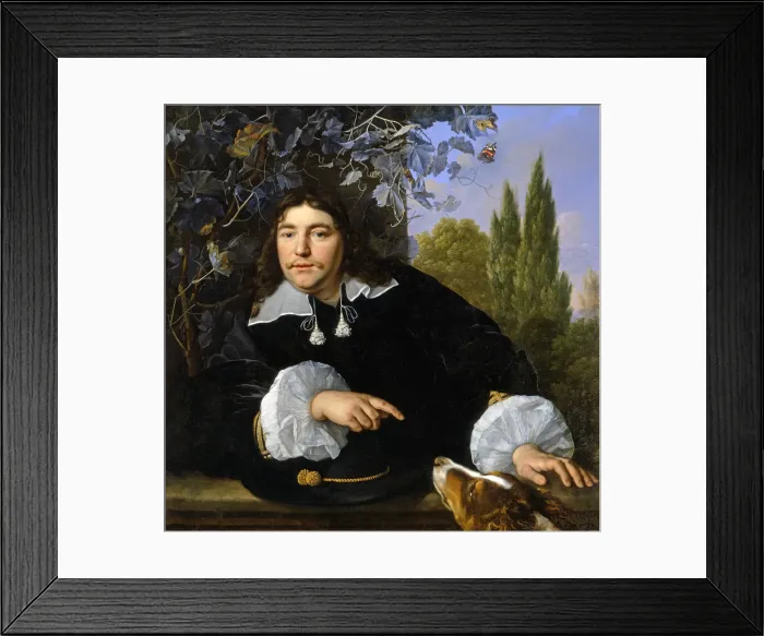 Framed Print : Self-Portrait, 1655. Artist: Helst, Bartholomeus van der (1613-1670) Framed Print : Self-Portrait, 1655. Artist: Helst, Bartholomeus van der (1613-1670)