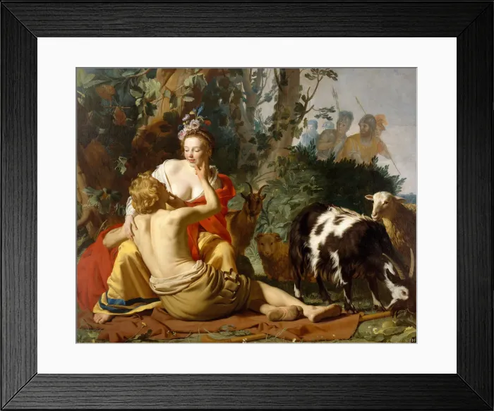 Framed Print : Granida and Daifilo, 1625. Artist: Honthorst, Gerrit, van (1590-1656) Framed Print : Granida and Daifilo, 1625. Artist: Honthorst, Gerrit, van (1590-1656)