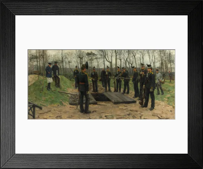 Framed Print : Military funeral, 1882. Artist: Israels, Isaac (1865-1934) Framed Print : Military funeral, 1882. Artist: Israels, Isaac (1865-1934)