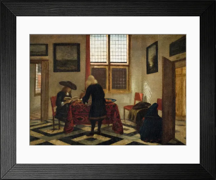 Framed Print : Interior Scene. Artist: Janssens, Pieter (1623-1682) Framed Print : Interior Scene. Artist: Janssens, Pieter (1623-1682)