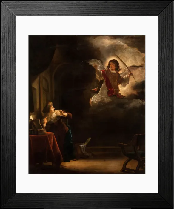Framed Print : The Annunciation, 1655. Artist: Koninck, Salomon (1609-1656) Framed Print : The Annunciation, 1655. Artist: Koninck, Salomon (1609-1656)