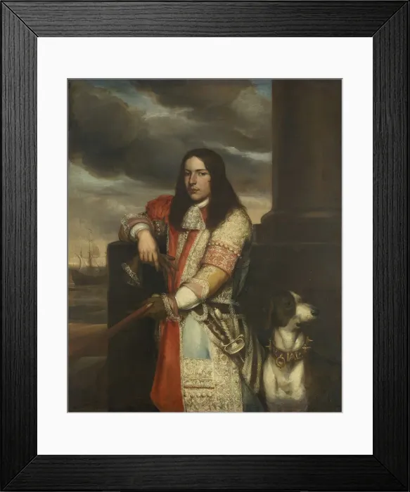 Framed Print : Engel de Ruyter (1649-1683), Dutch vice-admiral, 1680. Artist: Lievens, Jan (1607-1674) Framed Print : Engel de Ruyter (1649-1683), Dutch vice-admiral, 1680. Artist: Lievens, Jan (1607-1674)
