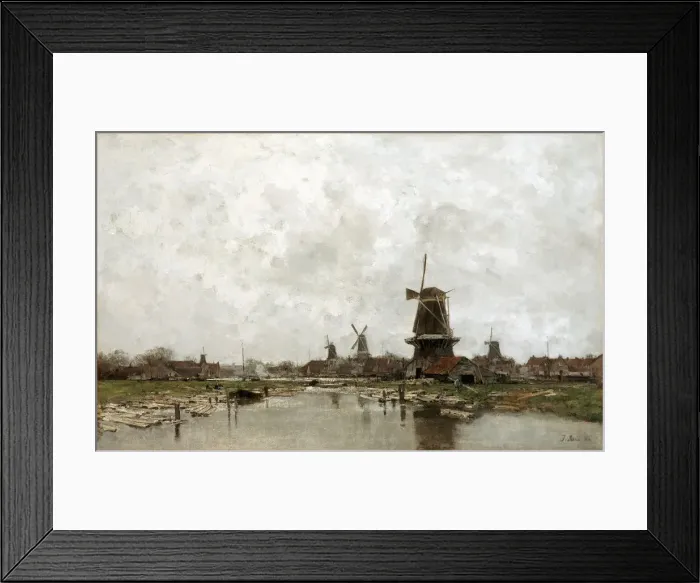 Framed Print : The Five Windmills, 1878. Artist: Maris, Jacob (1837-1899) Framed Print : The Five Windmills, 1878. Artist: Maris, Jacob (1837-1899)