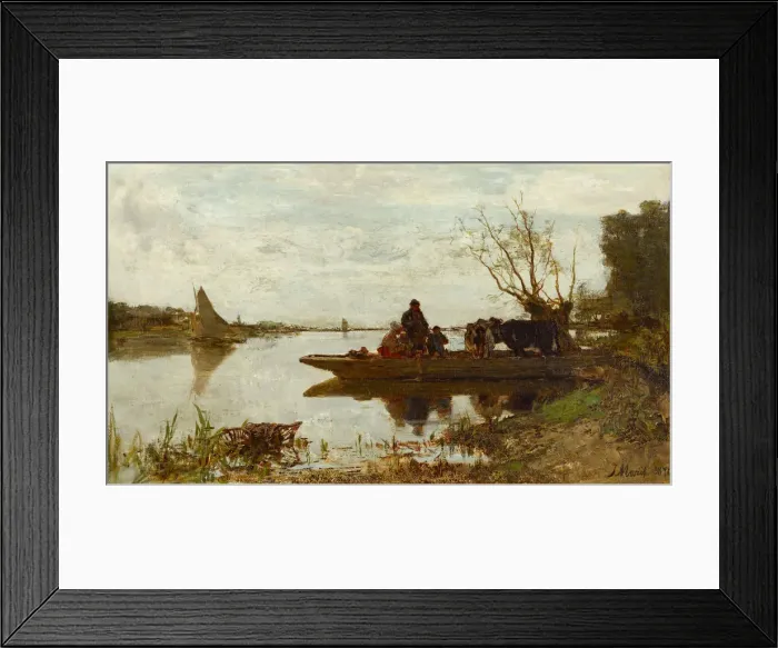 Framed Print : Ferry, 1870. Artist: Maris, Jacob (1837-1899) Framed Print : Ferry, 1870. Artist: Maris, Jacob (1837-1899)