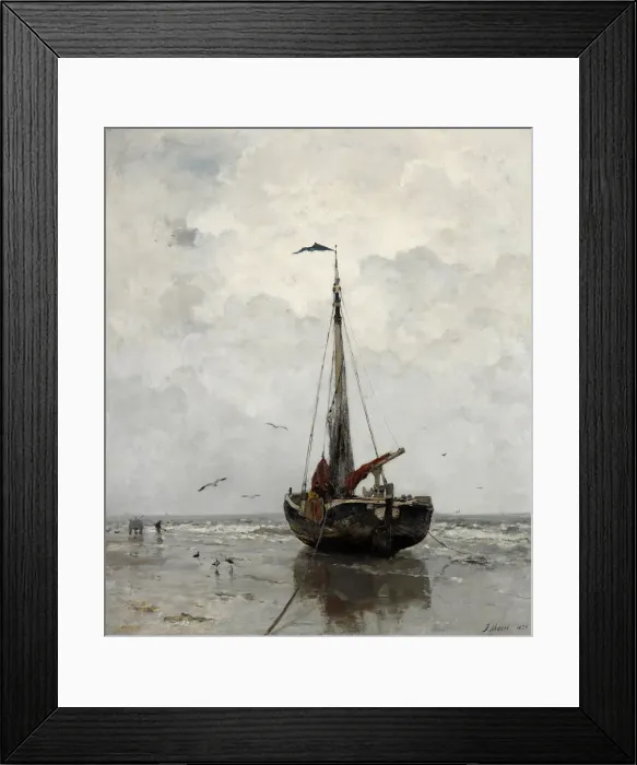 Framed Print : Fishing boat, 1878. Artist: Maris, Jacob (1837-1899) Framed Print : Fishing boat, 1878. Artist: Maris, Jacob (1837-1899)