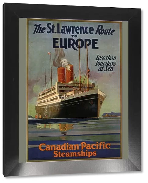 Canadian Pacific St. Lawrence Route To Europe, 1925. Artist: Ward, William Dudley Burnett, the Younger (1879-1935)