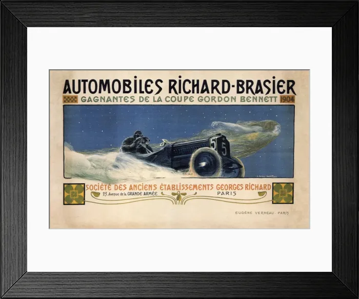 Framed Print : Automobiles Richard-Brasies, 1904. Artist: Bellery-Desfontaines, Henri Jules Ferdinand (1867-1909) Framed Print : Automobiles Richard-Brasies, 1904. Artist: Bellery-Desfontaines, Henri Jules Ferdinand (1867-1909)